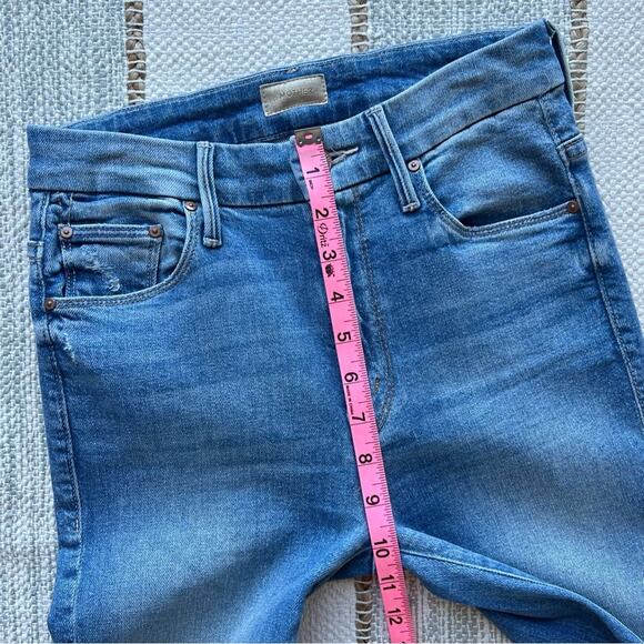 Mother High Waisted Looker Ankle Fray Thrilling Shots Jeans Women’s Size 24 - Picture 5 of 14